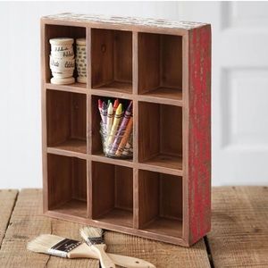 Reclaimed wood farmhouse style rustic milk bottle crate storage organizer decor